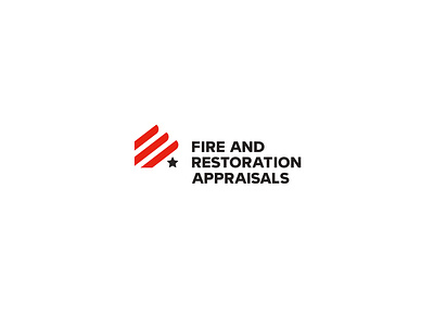 Fire and restoration divine ratio fire flag geometric geometry insurance logodesigner minimal restoration stars and stripes usa