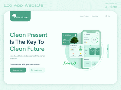 Eco APP — Website 🌱 app branding crypto crypto project design eco graphic design illustration play and earn save planet trees ui ux vector web3 webdesign