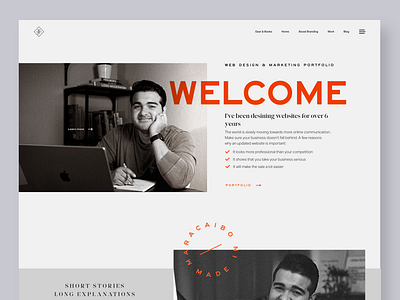 Portfolio Website Idea design interface portfolio product service startup ui ux web website