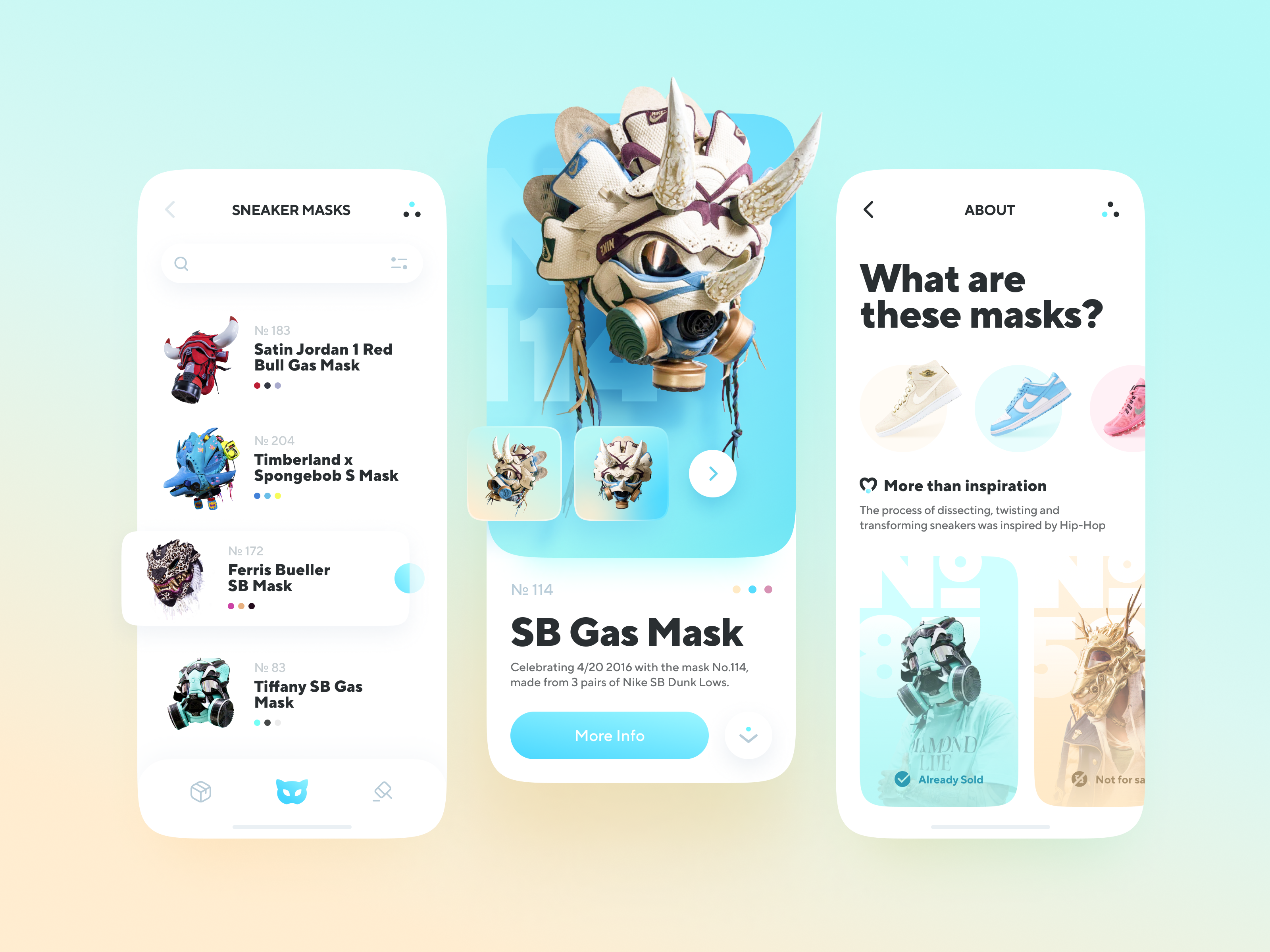 Example of Sneaker Masks App Concept