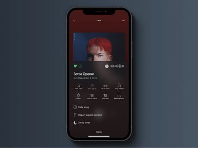 Spotify Context Menu Redesign (Concept) app concept design figma spotify ui ux design