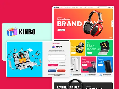 Gadget E-Commerce Web UI branding design ecommerce landingpage multipage responsive design shop ui uiux ux webdeisgn website