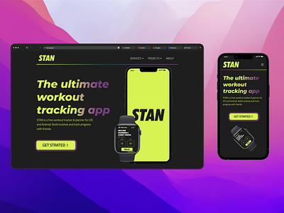 STAN WORKOUT APP android app app design branding design digitalproduct fitness app graphic design ios landing page logo nutrition nutrition tracker tracker ui ux workout workout tracker