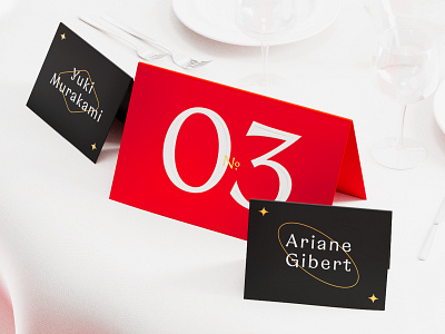 Snoonu Gala brand identity branding event gala gold graphic design mockup namecard red trendy typography