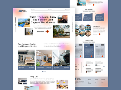 Hotel Booking Website Landing Page resort booking website design