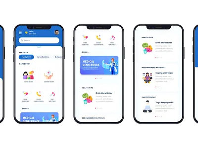 Health Care Mobile App mobile app ui ux