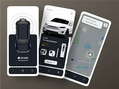 Electric vehicle charging app charging station