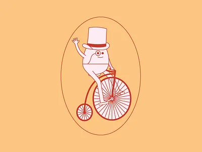 Betterside Brunchery Food Truck Logo & Branding badge bicycle branding california cycling egg fairy tale food truck graphic design hipster humpty dumpty illustration illustrator logos old timey orange penny farthing vector graphics