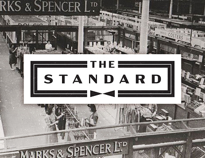 The Standard - Clothier black and white brand and identity clothier design logo logo design