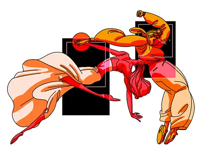 Harvard Business Mag - An App for Dancers athlete culture dance dancer digital art drawing editorial editorial illustration graphic illustration illustration photoshop procreate