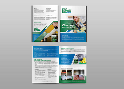 Cleaning Product Brochure Design annual report bifold branding brochure company profile design graphic design illustration logo