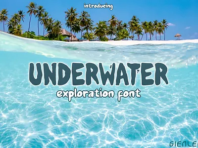 Underwater - Exploration Font adventure archipelago area artwork beach branding continent design display doodle envato exploration font island journey nusantara pirate sea summer water