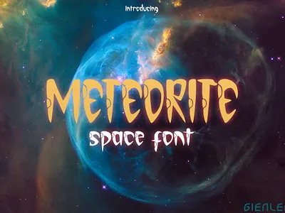 Meteorite - Space Font alien artwork asteroid atmosphere branding comet crack creater design doodle earth envato font horror meteor moon planet science scifi space