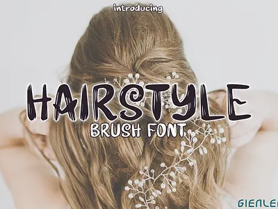 Hairstyle - Brush Font artistic artwork beauty treatment branding brush creator curly design doodle elegant envato font hair haircut memo playful post salon ui word