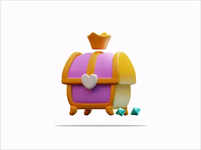 3D Illustration Treasure 3d 3d icon animation box brand branding design graphic design icon icon pack icon set illustration instagram template logo motion graphics product design render treasure ui