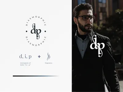 Diasmorphic - Logo Idea ambigram badge branding and identity design elegance elegant fragrance logo logo concept masculine men minimalist modern modernism monogram perfume simple