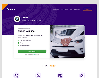 Gomoto Website - Car Details Page