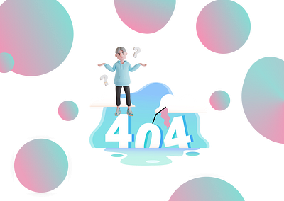 404 Error page: #Daily Ui challenge 08 3d 3d design daily ui challenge 8 error page design graphic design ui