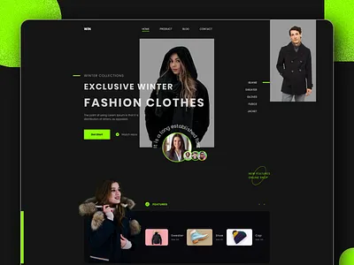 Winter Fashion Website Design design elementor figma ui uidesign ux website winter clothes winter collection winter dress winter jacket winter shoes winter shopping wordpress