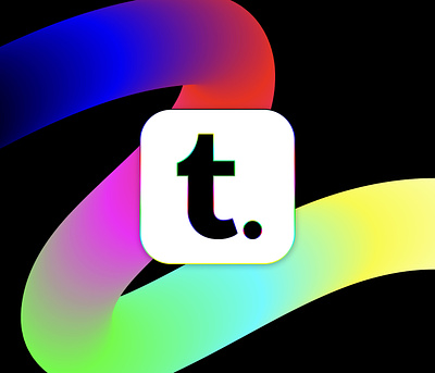 Tumblr Logo Playoff app appicon design digital graphic design icon logo media rainbow rbg tumblr