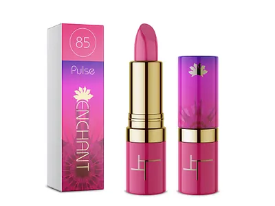 Enchant Lipstick 85 beauty branding graphic design