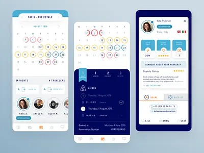 Tourism - Short-Term Rental aurélie dassonville booking branding calendar feature pixeloscopia short term rental ui
