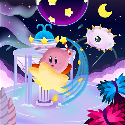 Kirby 36daysoftype dreamland fanart illustration kirby nintendo smash bros vector