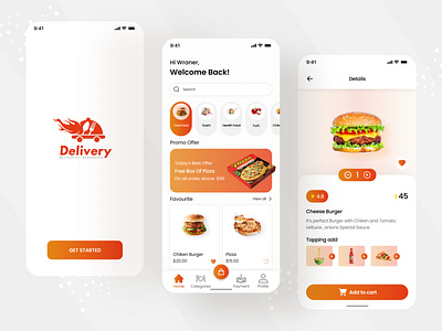 Food delivery app ui design app ui app ui design app uiux burger burger app cheesburger fast delivery fast food food app food delivery food ui design fresh food humburger logo mobile app mobile ui design pizza ui design ui ux