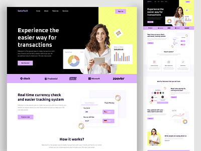 Fintech Website Design clean ui currency checker design finance fintech website design landing page modern website ui ui design user experience user interface ux web design web ui website website design