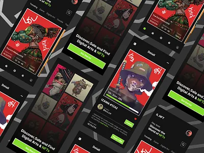 NFT Mobile App app art concept digital art market place mobile nft nft app nft mobile app