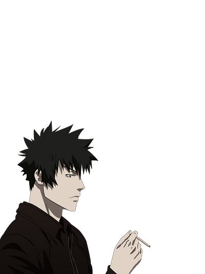 Shinya Kougami Smoking anime art cartoon design graphics illustration