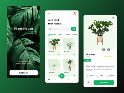 Plant Shop App app design graphic design ui ux