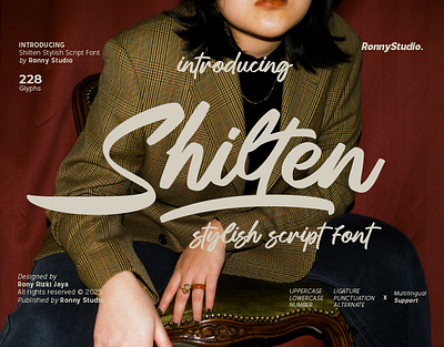 Shilten - Stylish Script Font font lettering lovers