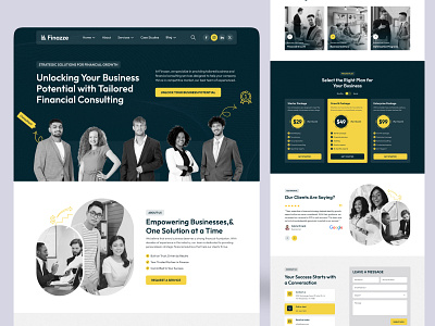 Finance Consulting Company Website Design business business consulting business landing page consultant website consultation firm consulting consulting agency consulting website finance consultant financial financial advisor homepage landing page uiuxdesign web design website