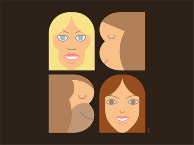 ABBA abba art character design disco illustration illustrator music pop sweden vector voyage
