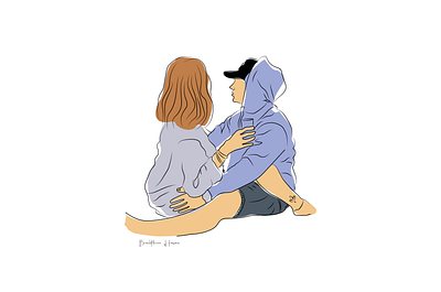 Line Art- Couple moments 3d animation art behance project branding couple design digital digital art dribble shot graphic design illustration landscape line art linelogo logo motion graphics portrait ui vector