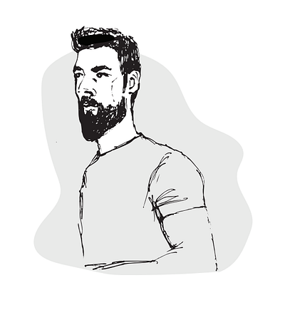 Mihailo drawing portrait