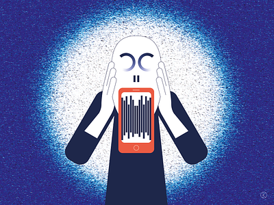 The Screen art digital edvard munch health illustration illustrator mental health scream screen vector