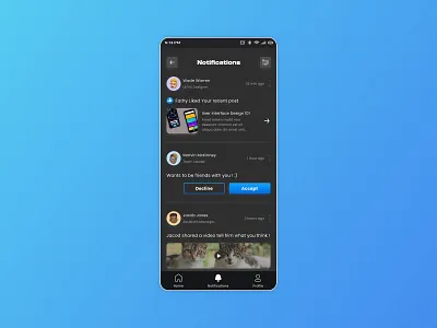 Notifications page adobe xd design figma illustration logo portfolio sketch ui ui designer user experience