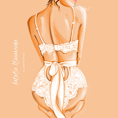 Lingerie accessories design illustration
