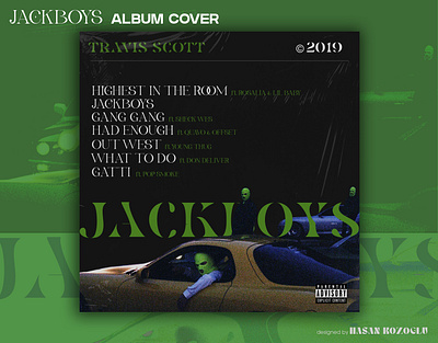 JACKBOYS Album Cover Redesign | Travis Scott album album art album cover album mockup design graphic design hiphop illustration illustrator jackboys music photoshop rap song song cover travis scott travisscott