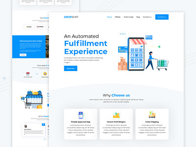 Dropship Landing Page agency website delivery service design digital marketing drop ship graphic design homepage landingpage logistic logistics online shoping ui uidesign ux web web design web page webpage website design website ui