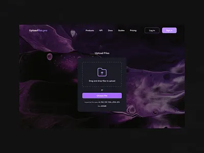 DailyUI 01 - Upload Files Website Design design designsystem figma ui uidesign ux ux design