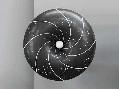 Shapes and Shades of Gray - 04 3d 3d art 3d artist 3d illustration 3d shapes 3ddesign 3dweb blackandwhite blender cinema 4d design donut graphic design material motion graphics pattern render texture ui web