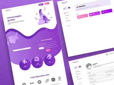 Short link Ungu.in ]ungu app design figma graphic design illustration link mobile purple shortlink ui uiux ungu ux web