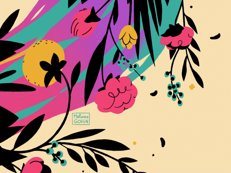 Colorful flowers animation colors flowers loop motion nature