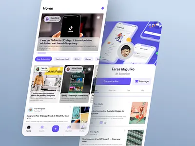 Blog Post App app design daily challange design dribbble ui app ui designer uidesign userinterface