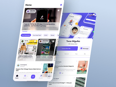 Blog Post App app design daily challange design dribbble ui app ui designer uidesign userinterface