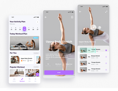 Healthy Lifestyle in Home app design design figma ui ux