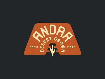 Andar Anniversary Merch andar apparel arch arizona cactus desert desert grown hat lockup logo merch patch saguaro shirt text lockup western